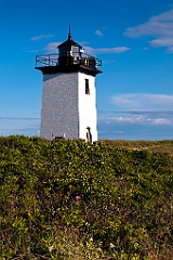 Wood End Light Tower Surrounded by Brush on Cape Cod